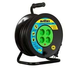 Удлинитель на катушке SVITTEX 2*1,5мм 16А 4100Вт 30м черный SV-005-В - PRORAB image-2