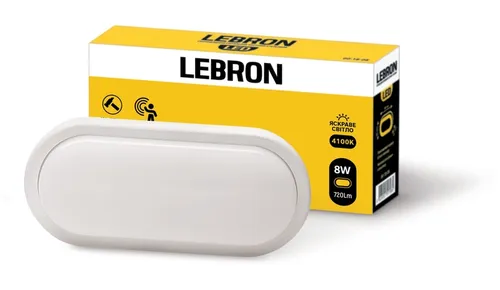 Светильник LED LEBRON L-WLО 8W овал 4100К 720Lm - PRORAB