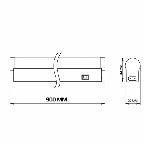 Светильник LED ETRON мебельный 16W 4200K 1-EDP-254 900мм - PRORAB image-2