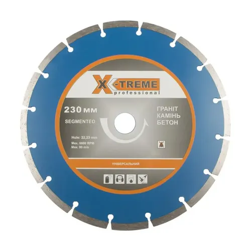 Диск алмазный X-TREME Segment 1A1RSS/C3-W 230*7*22.23 XT110102 - PRORAB