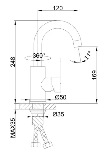 Смеситель FRAP F1348 - PRORAB image-1