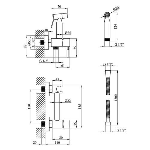 Душ гигиенический WEZER EKO9В-01 - PRORAB image-3