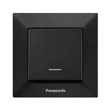 Выключатель 1-клав.черный Arkedia Slim Panasonic с подсветкой WNTC 0002-2BL - PRORAB image-3