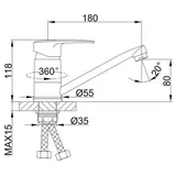 Смеситель FRAP F4566-2 - PRORAB image-2