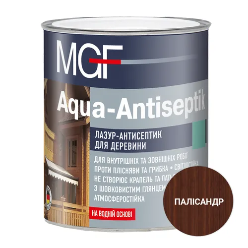 Лазурь MGF Aqua-Antiseptik палисандр 0.75л - PRORAB