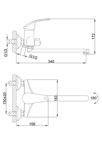 Смеситель FRAP F22021 - PRORAB image-2