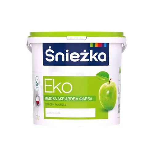 Краска водоэмульсионная SNIEZKA EKO матовая 7кг - PRORAB