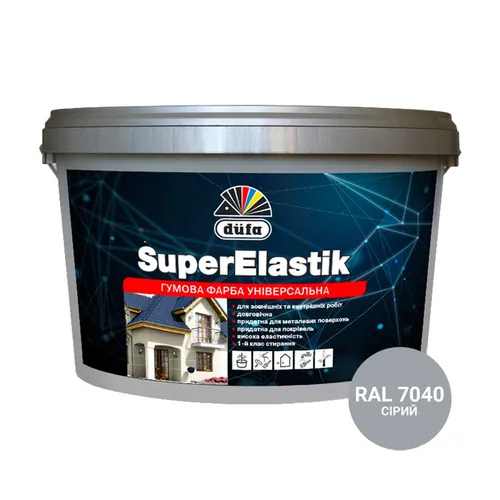 Краска резиновая Dufa SuperElastik 3.5кг RAL7040 серая - PRORAB