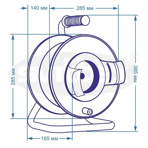 Удлинитель на катушке SVITTEX 2*2,5мм 16А 4100Вт 50м черный SV-021-В - PRORAB image-2
