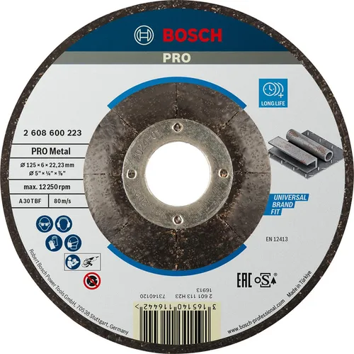 Bosch Круг зачистной 125х6,0х22 мм Expert, металл - PRORAB