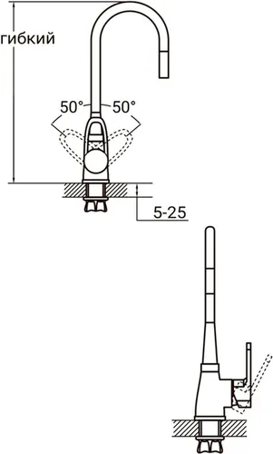 Смеситель AQUATICA НL-4B530C кухня 9734120 - PRORAB image-3