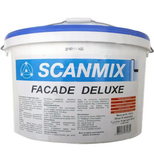 Краска фасадная SCANMIX Facade Deluxe 1,4кг ведро круглое - PRORAB