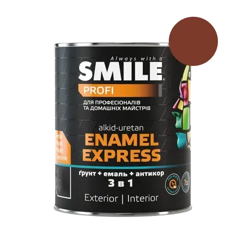 Краска молотковая 3 в 1 SMILE EXPRESS 0,7л светло-коричневая - PRORAB