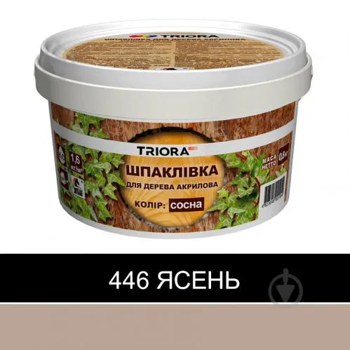 Шпаклевка ТRIORA для дерева 0,8 кг 446 ясень - PRORAB