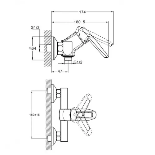 Смеситель WEZER NOF5 - PRORAB image-3