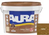 Деревозащитное средство AURA Lasur Aqua акриловое 9л орех - PRORAB image-3