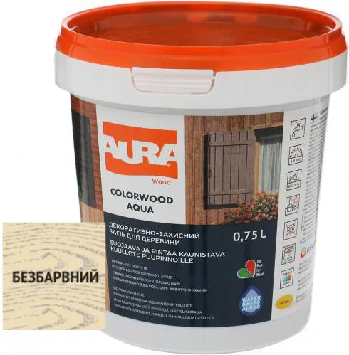 Лазурь для дерева AURA ColorWood 0,75л бесцветный - PRORAB