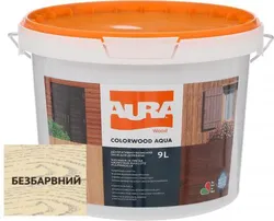 Лазурь для дерева AURA ColorWood 9л бесцветный - PRORAB image-12