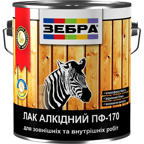 Лак ZEBRA ПФ-170 0,75л - PRORAB