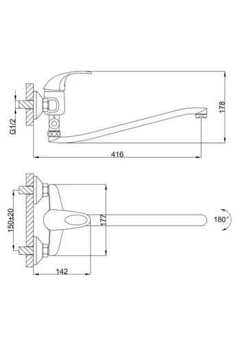 Смеситель FRAP F2103 - PRORAB image-1