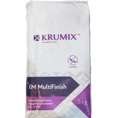 Шпаклевка KRUMIX гипсовая мультифиниш 5кг - PRORAB