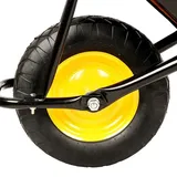 Тачка строительная BUDMONSTER 1 колесная 80л 200кг кузов желт.рама черное колесо пневмо 4*8 - PRORAB image-11