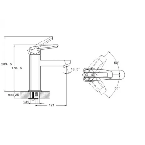 Смеситель WEZER NOF1 - PRORAB image-2