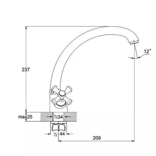 Смеситель WEZER TLB4-827 - PRORAB image-2