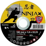 Круг отрезной по металлу и нержавеющей стали NINJA 180*1,6*22,2мм - PRORAB image-7