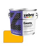 Эмаль антикоррозионная 3 в 1 ZEBRA серия Кольчуга 0,7 кг 55 ярко-желтая - PRORAB image-3