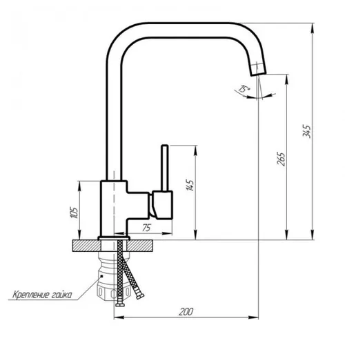 Смеситель WEZER EKO4B-01-BLACK - PRORAB image-2