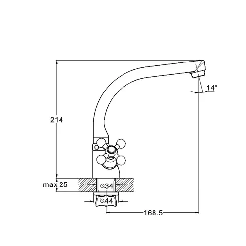 Смеситель WEZER TLD4-827 - PRORAB image-1