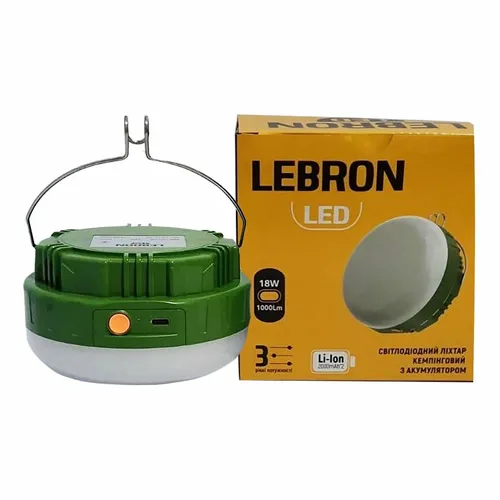 Фонарик аккумуляторный кемпинговый LEBRON L-HL-620.ABS. 18W USB 15-16-20 - PRORAB image-1