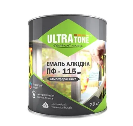 Эмаль алкидная ДНЕПР-КОНТАКТ ULTRAtone ПФ-115 шоколад 2,8 кг - PRORAB