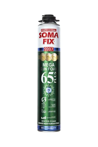 Пена монтажная SOMA FIX MEGA 65 PLUS S997 850мл зима - PRORAB