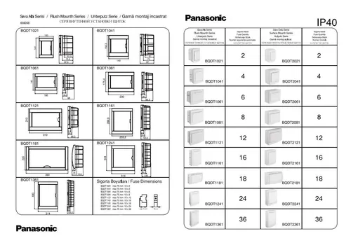 Щиток пластиковый PANASONIC 8 модулей наружный BQDT20811 - PRORAB image-2