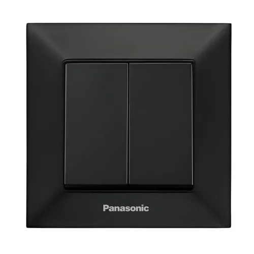 Выключатель 2-клав. черный Arkedia Slim Panasonic WNTC 0109-2BL - PRORAB