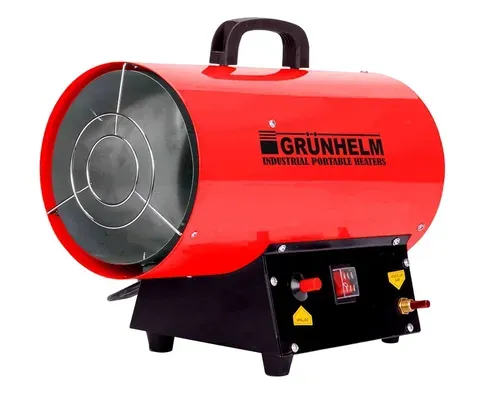 Газовый нагреватель GRUNHELM GGH-15, 15кВт, 320 м. куб/ч, газ пропан-бутан, макс расход топлива 1,09 кг/ч, вес 4,8 кг - PRORAB