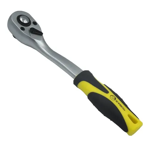 Ключ-трещотка 1/2" 72 зуба профи с подвеской новый СТАЛЬ - PRORAB