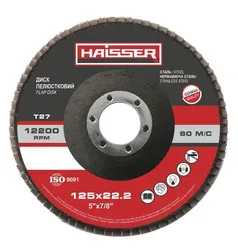 Круг лепестковый HAISSER 125*22,2мм Р100 Т27 - PRORAB image-3