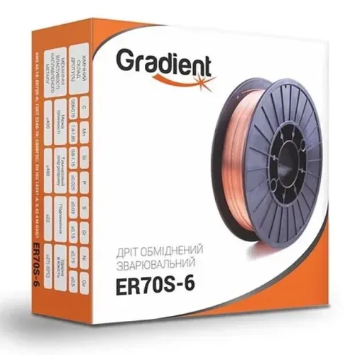 Обміднений зварювальний дріт Gradient ER70S-6 (1.2 мм, 5 кг) - PRORAB