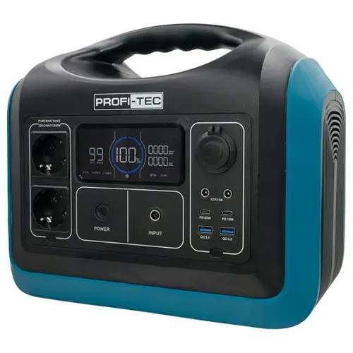 Портативна зарядна станція PROFI-TEC PPS1200 LiFePO4 (1.5 кВт, 992 Вт/год) (006853) - PRORAB image-1
