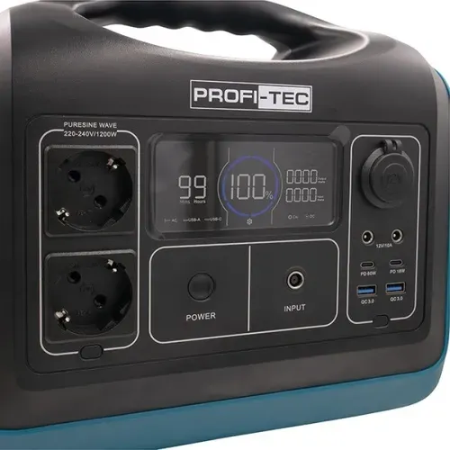 Портативна зарядна станція PROFI-TEC PPS1200 LiFePO4 (1.5 кВт, 992 Вт/год) (006853) - PRORAB image-7