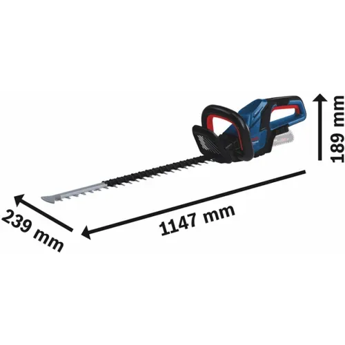 Кущоріз акумуляторний Bosch GHE 18V-60 Professional solo (18 В, без АКБ, 600 мм) (06008C9000) - PRORAB image-1