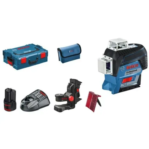 Лінійний лазерний нівелір Bosch GLL 3-80 C Professional + BM1 + L-Boxx 136 (12 В, 2 А*год, 120 м) (0601063R02) - PRORAB