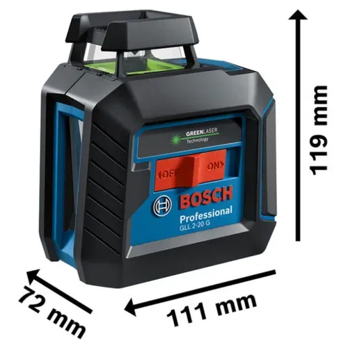 Нівелір лазерний Bosch GLL 2-20 G Professional (10 м) (0601065000) - PRORAB image-2