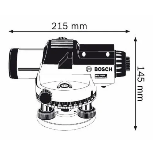 Оптичний нівелір Bosch GOL 20 D (0601068400) - PRORAB image-4