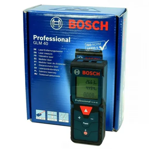 Далекомір лазерний Bosch GLM 40 Professional (0.15-40 м) (0601072900) - PRORAB image-4