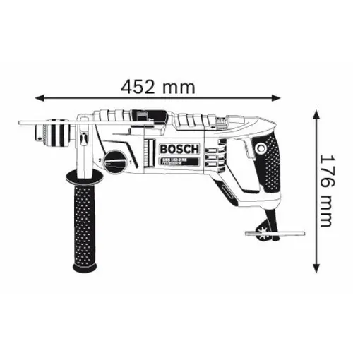 Дриль ударний Bosch GSB 162-2 RE (1.5 кВт) (060118B000) - PRORAB image-3