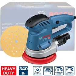 Ексцентрикова шліфмашина Bosch GEX 34-125 (0.34 кВт, 125 мм) (0601372300) - PRORAB